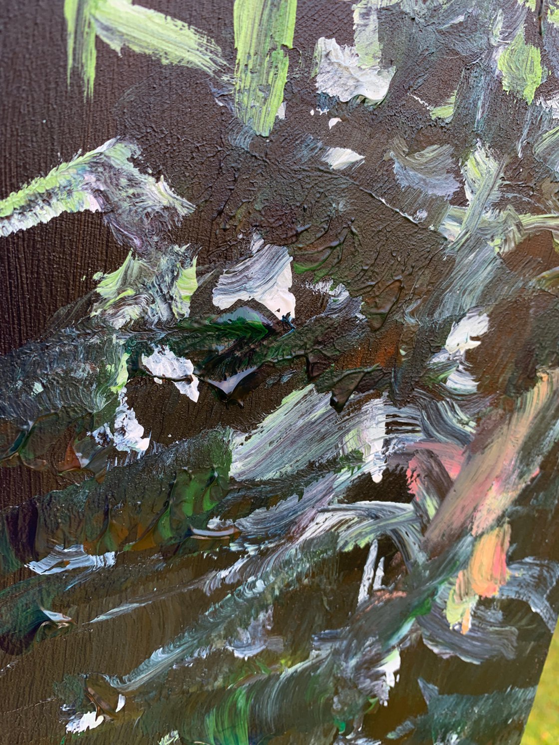 A painting titled 'The Forgotten Bench by Ryan Louder' by Ryan Louder