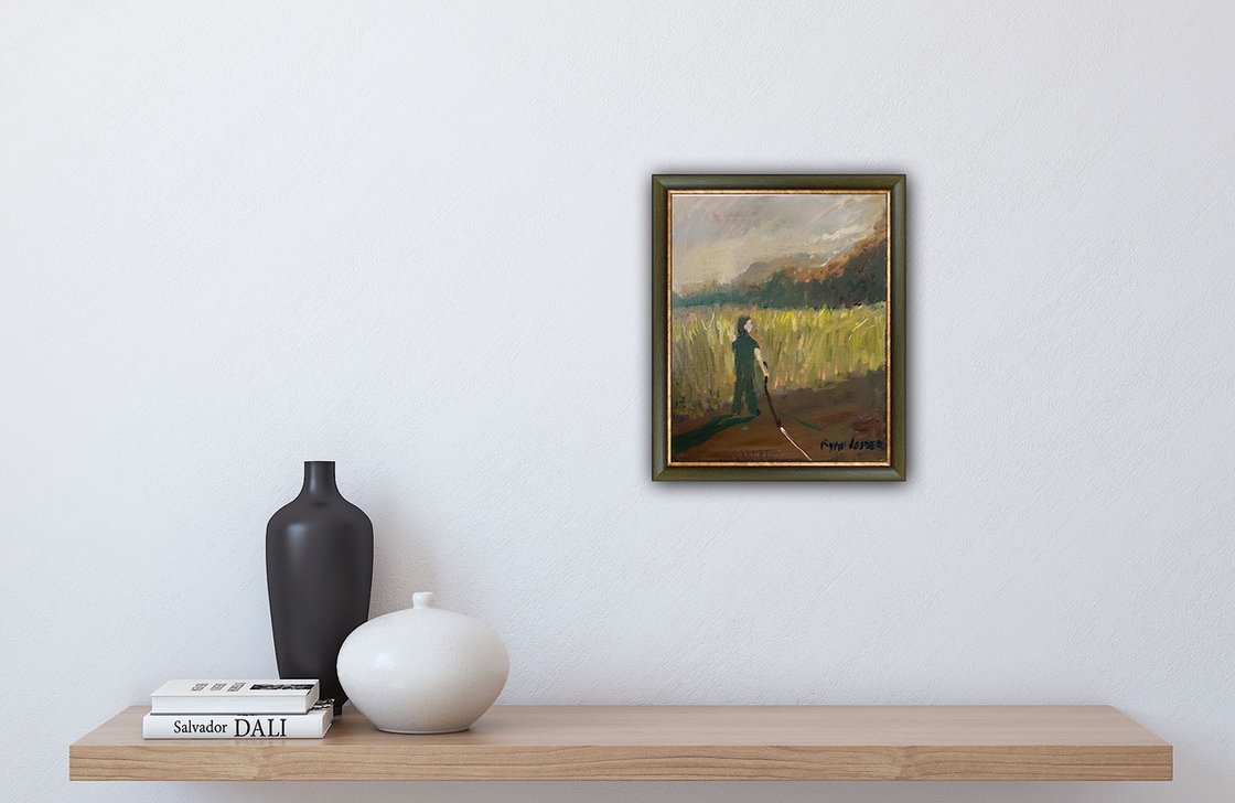 A painting titled 'Into The Fields by Ryan Louder' by Ryan Louder