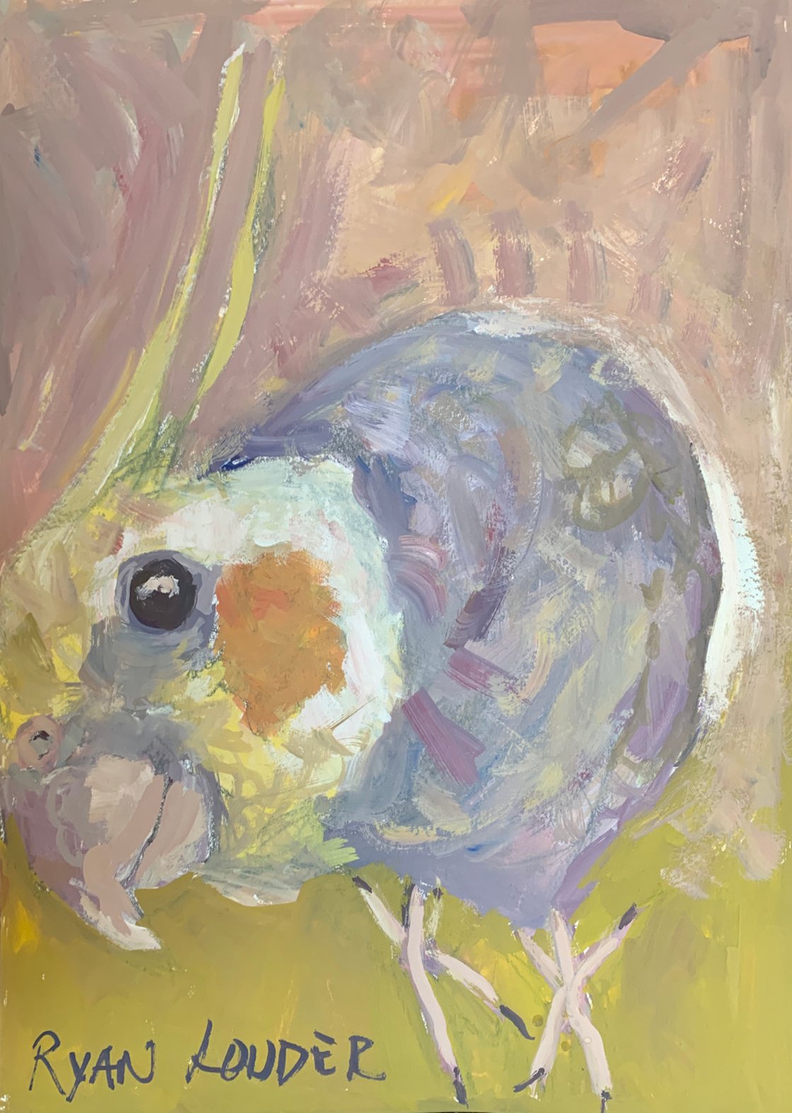 A painting titled 'IN My Face by Ryan Louder' by Ryan Louder