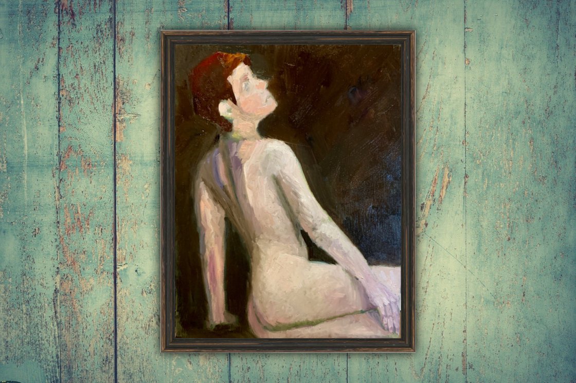 Nude Woman Study in oil 8x10 by Ryan Louder - Sold