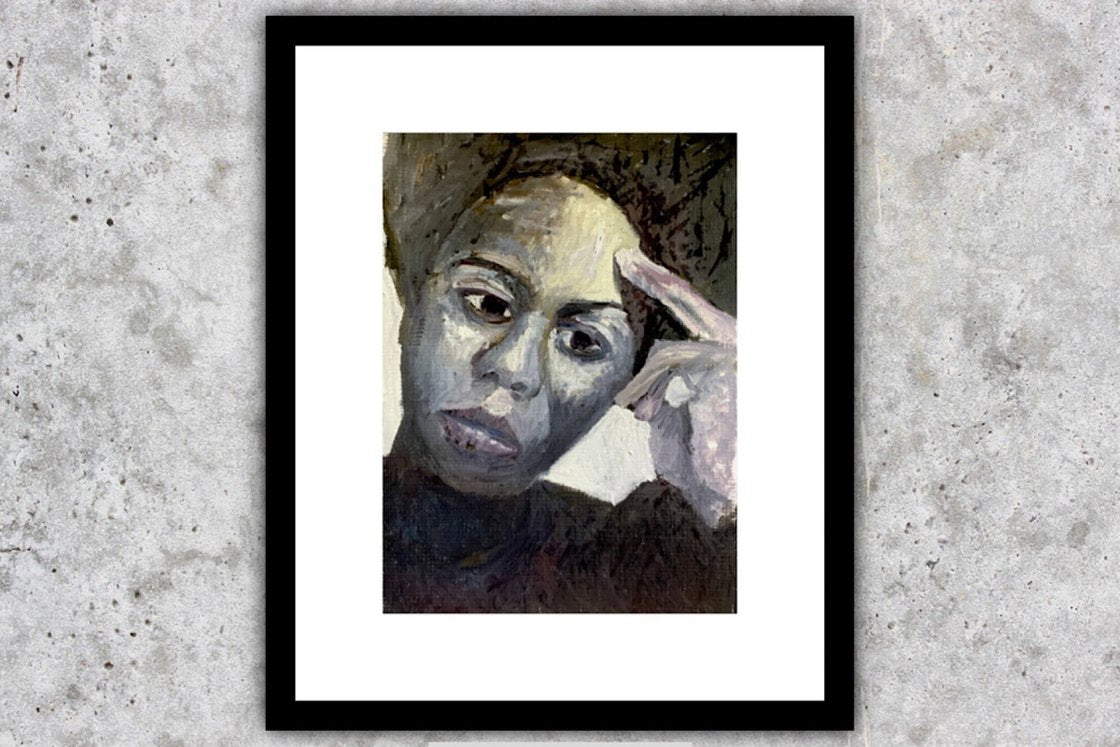 A painting titled 'Nina Simone at the Piano Study In Oil by Ryan Louder' by Ryan Louder