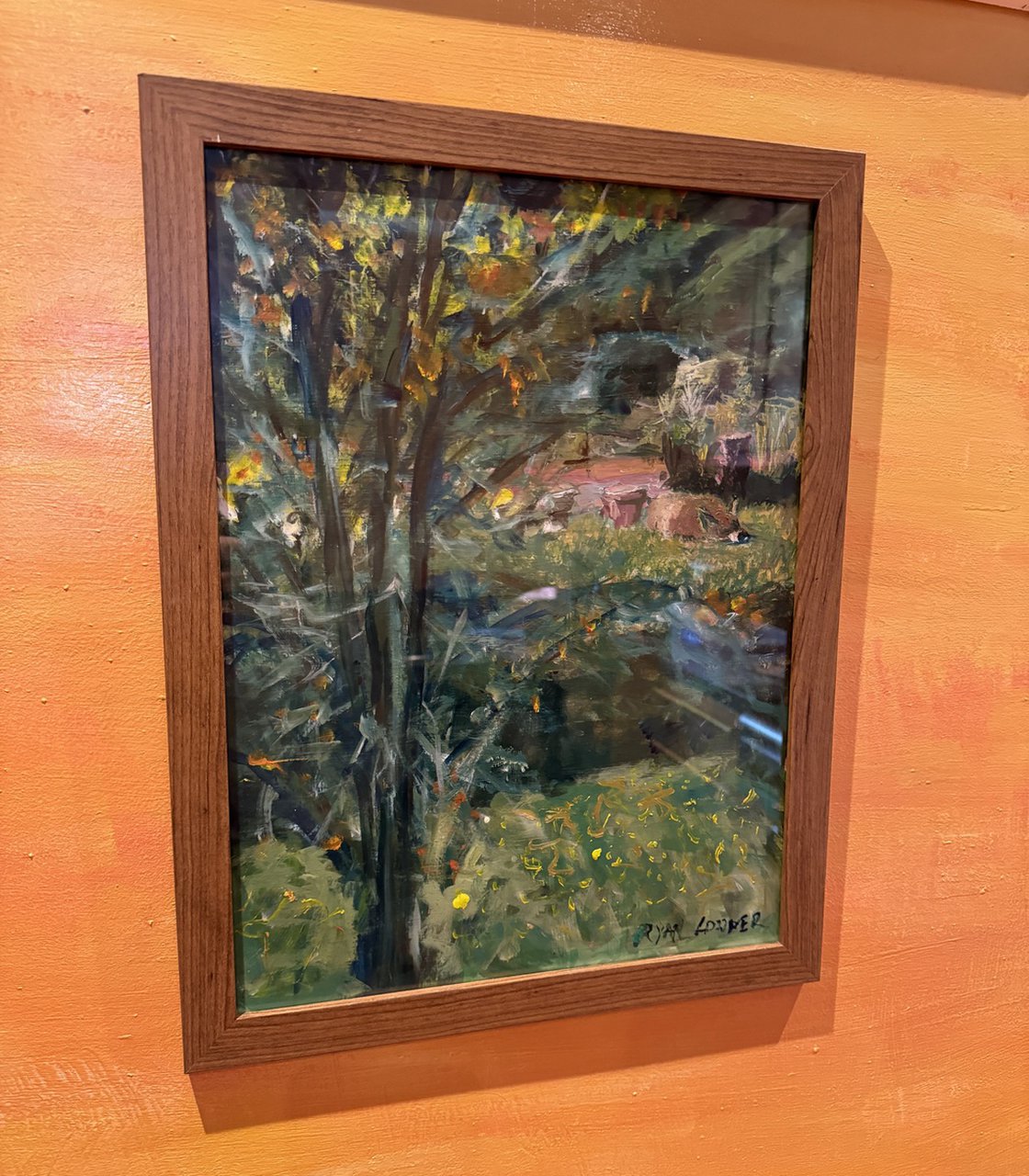 A painting titled 'The Sunbathing Fox by Ryan Louder' by Ryan Louder