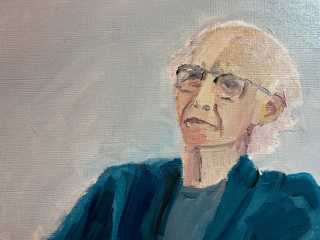 A painting titled 'Curb Your Enthusiasm by Ryan Louder' by Ryan Louder