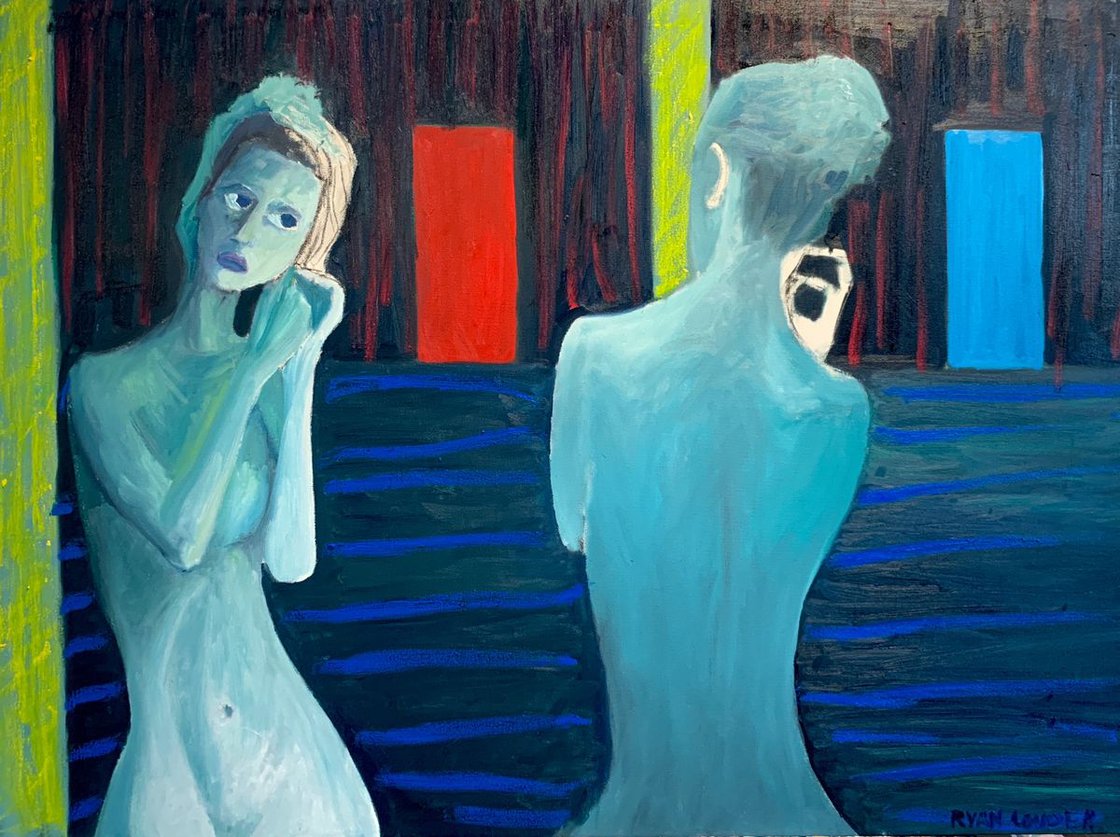 Blue Door Red Door by Ryan Louder - Hahnemühle German Etching Fine Art Print