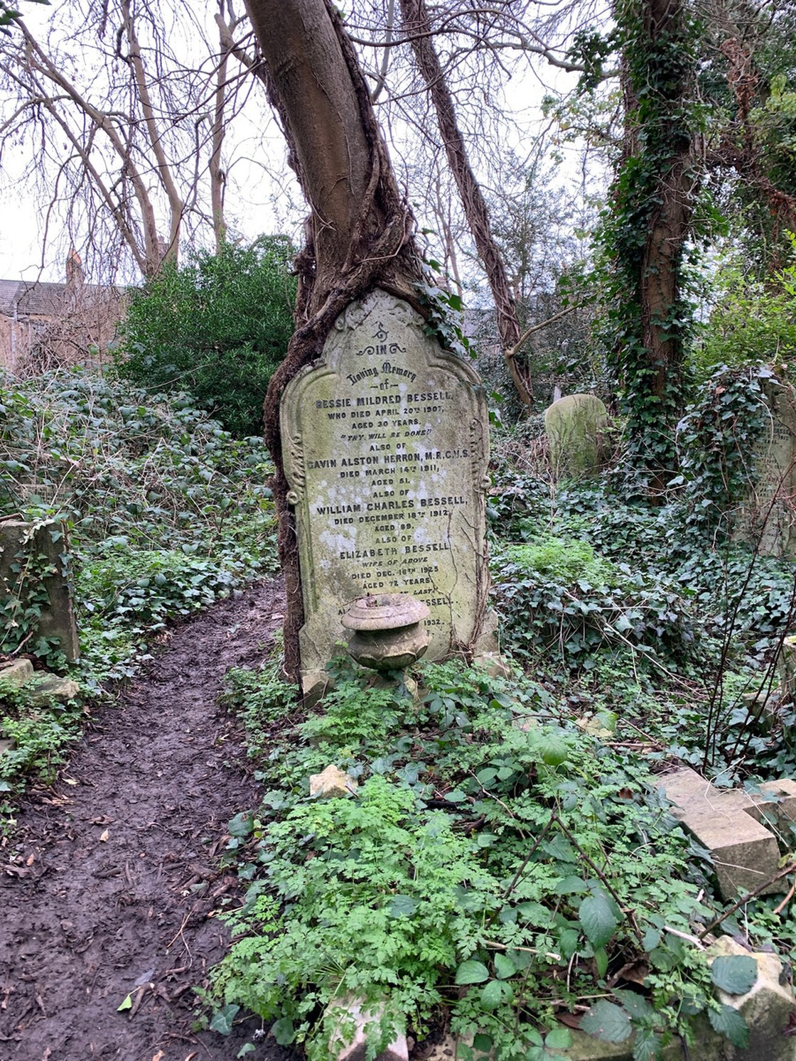 A painting titled 'The Ghosts Of Nuffield Cemetery by Ryan Louder' by Ryan Louder