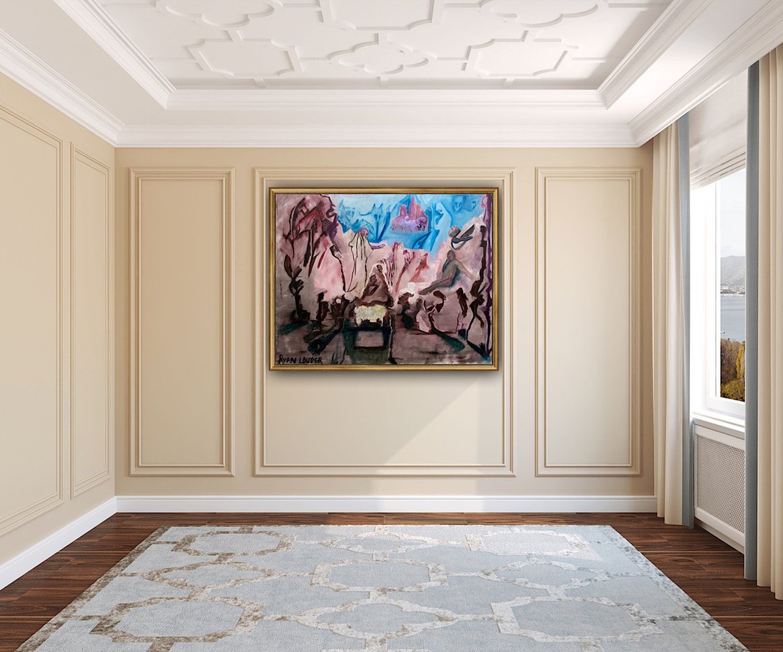 A painting titled 'In A Far Away Land by Ryan Louder' by Ryan Louder