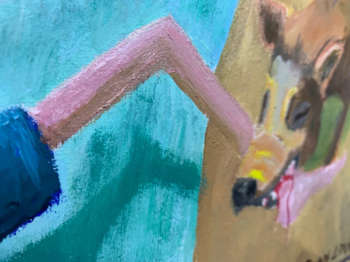 A painting titled 'A Catastrophist View of Bali 16x20 Oil On Canvas by Ryan Louder' by Ryan Louder