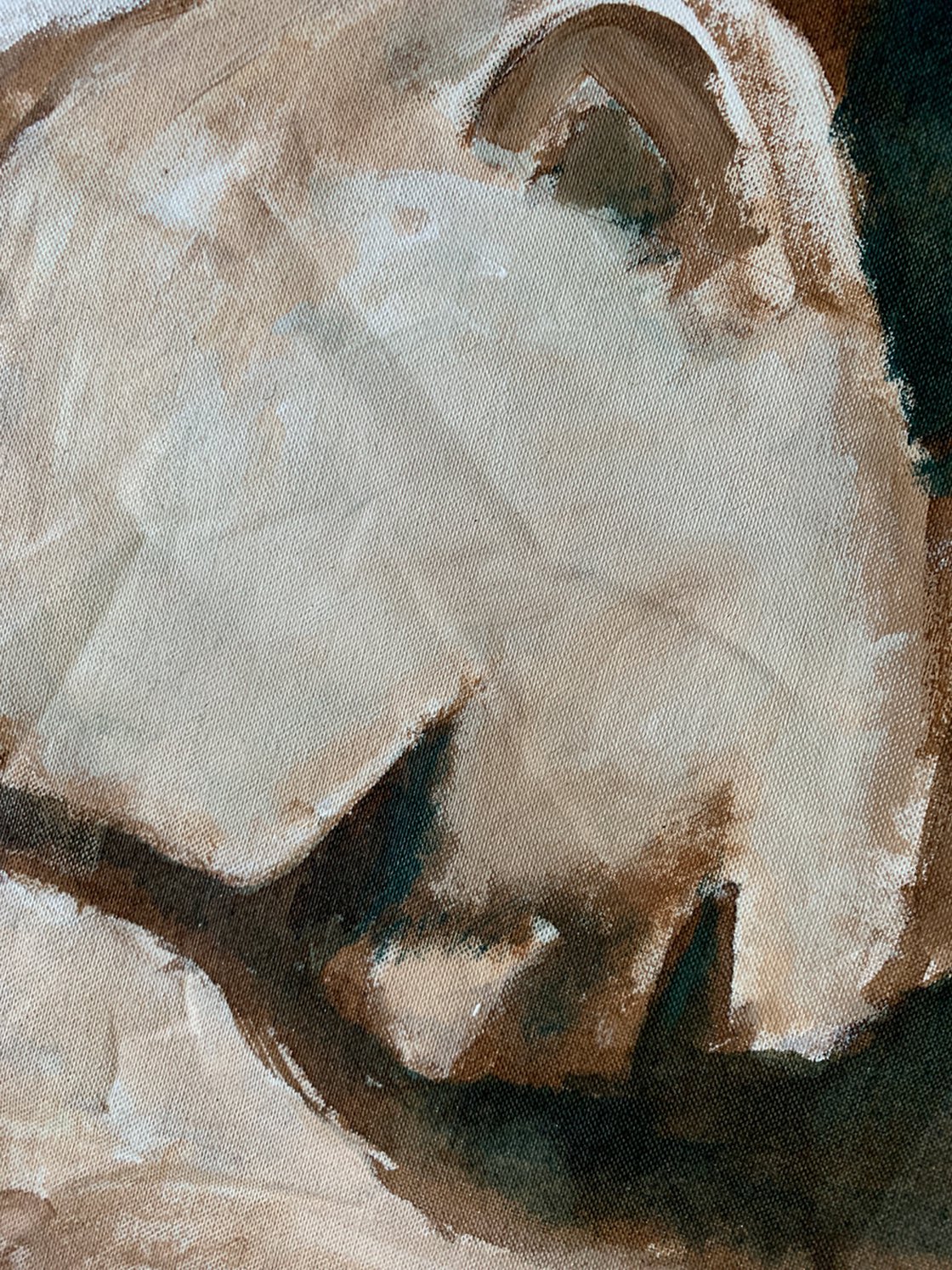 A painting titled 'The Despair Of Silent Conversation by Ryan Louder' by Ryan Louder