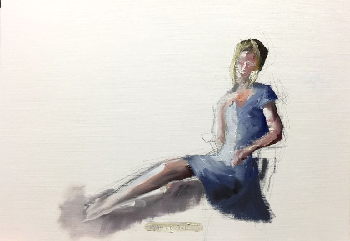 A painting titled 'woman study by Ryan Louder' by Ryan Louder