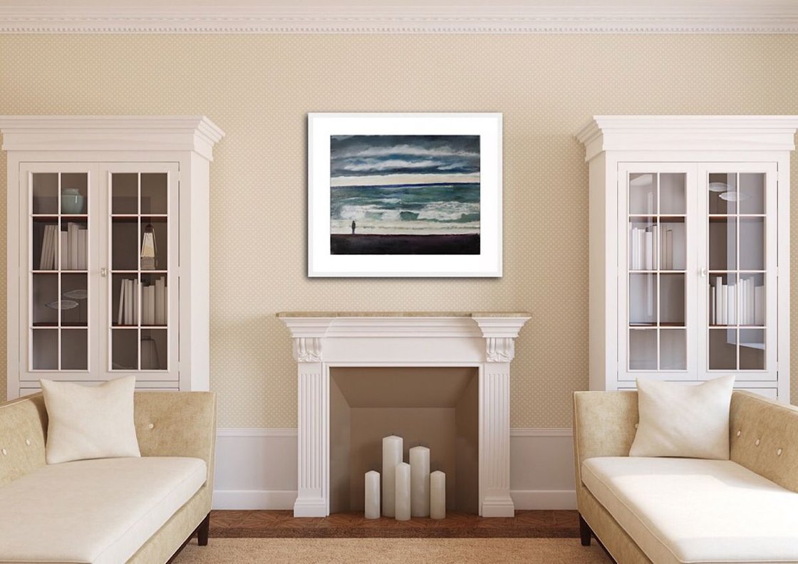 A painting titled 'The Beach by Ryan Louder' by Ryan Louder