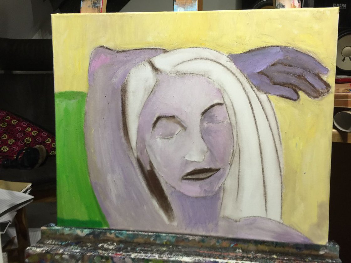 A painting titled 'Love by Ryan Louder' by Ryan Louder