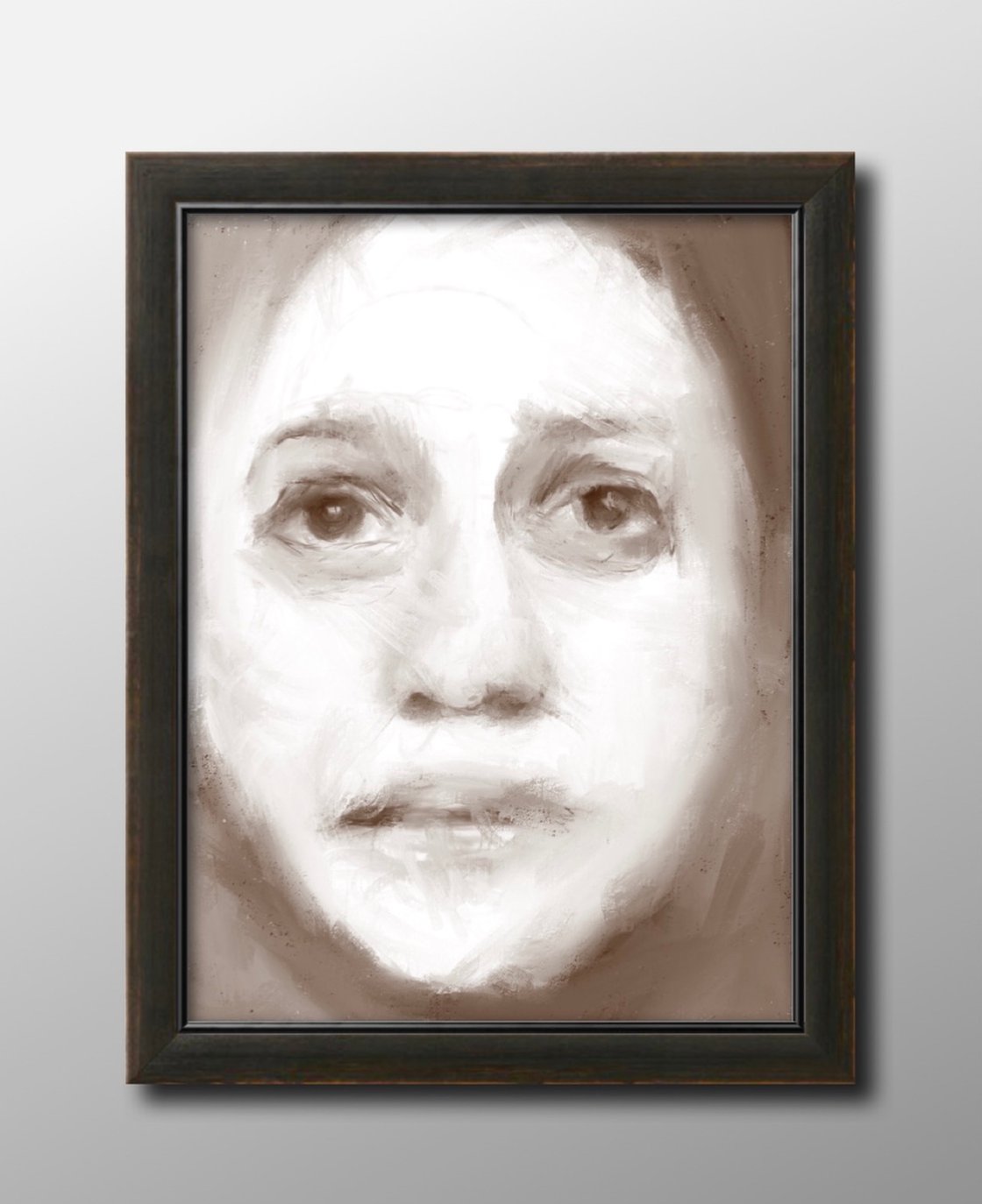 A painting titled 'A Beautiful Face by Ryan Louder' by Ryan Louder