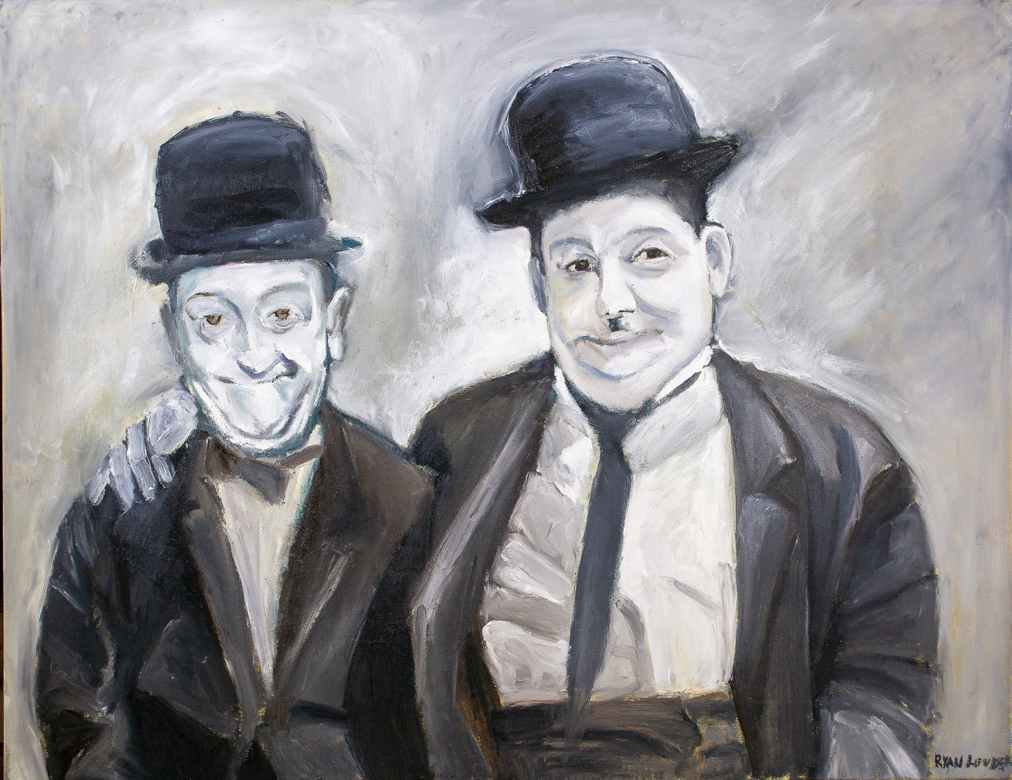 A painting titled 'Laurel and Hardy' by London Paintings