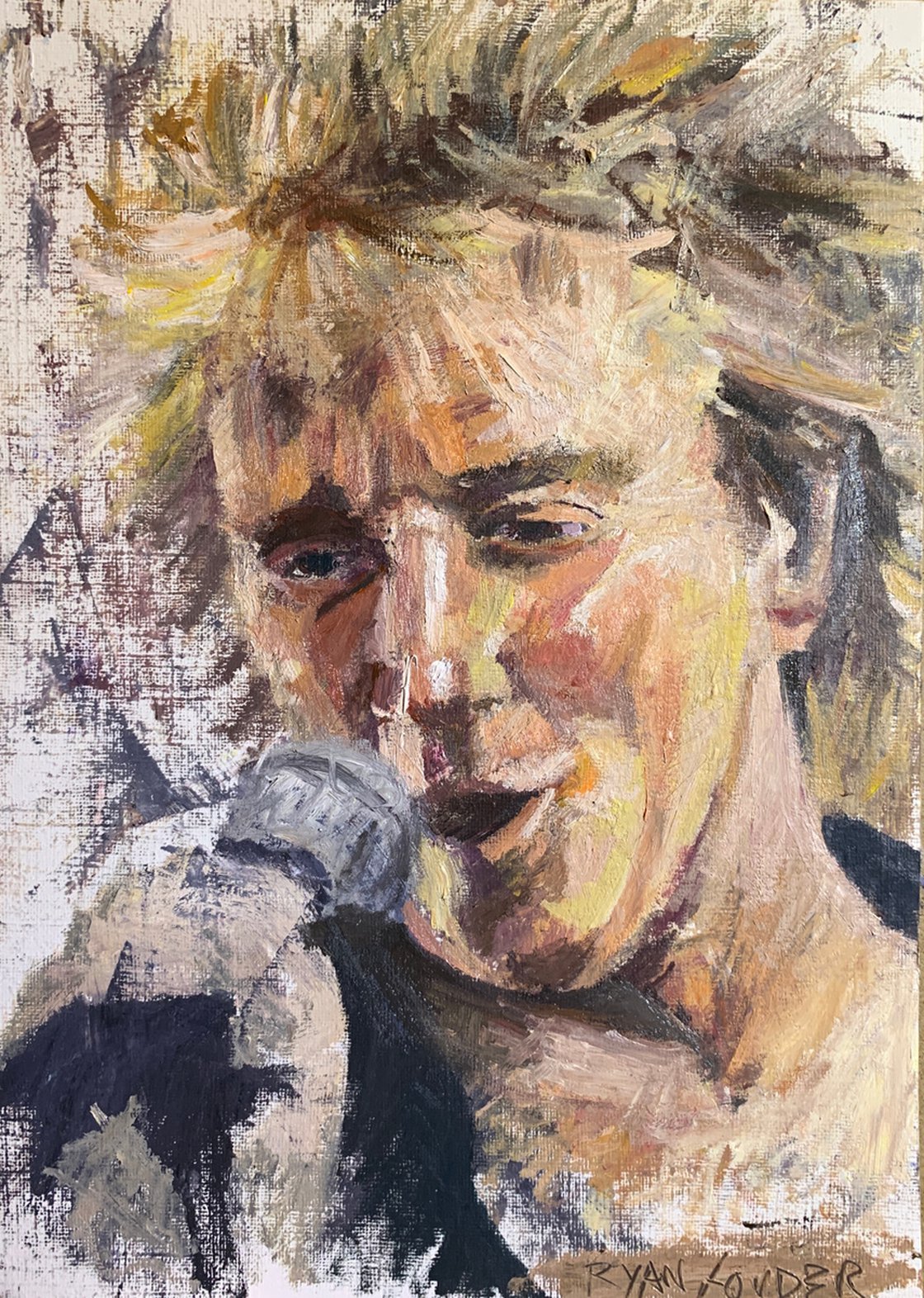 Rod Stewart by Ryan Louder - Sold