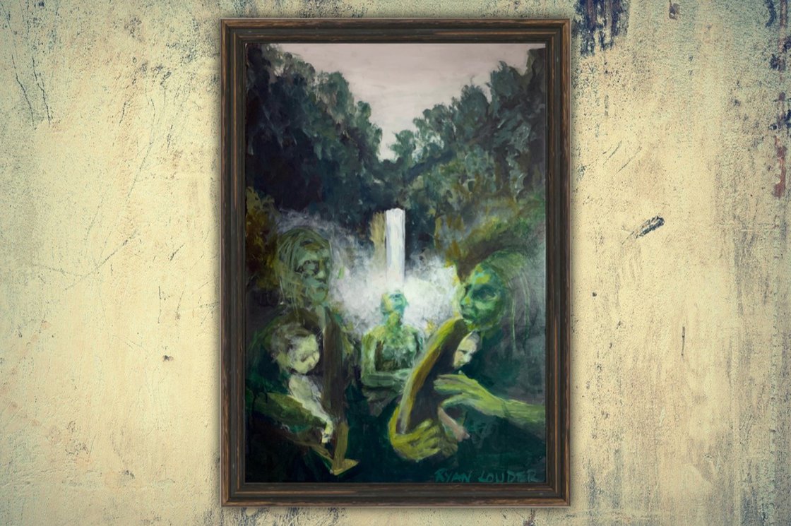 A painting titled 'Whispers by Ryan Louder' by Ryan Louder