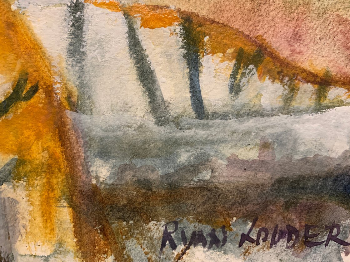 A painting titled 'Sitting Tiger by Ryan Louder' by Ryan Louder