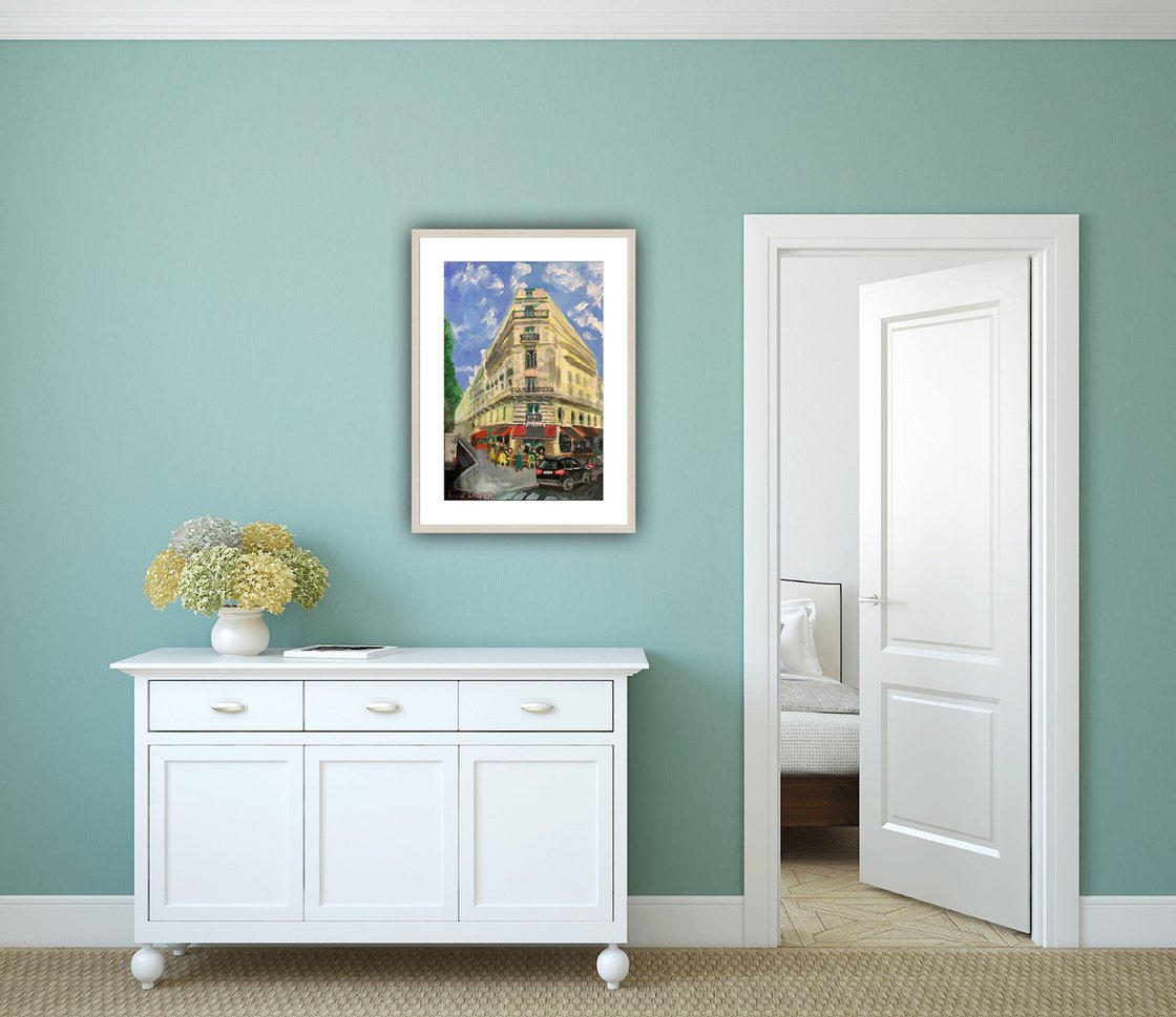 Cafe in Paris “Montmatre” by Ryan Louder - Sold