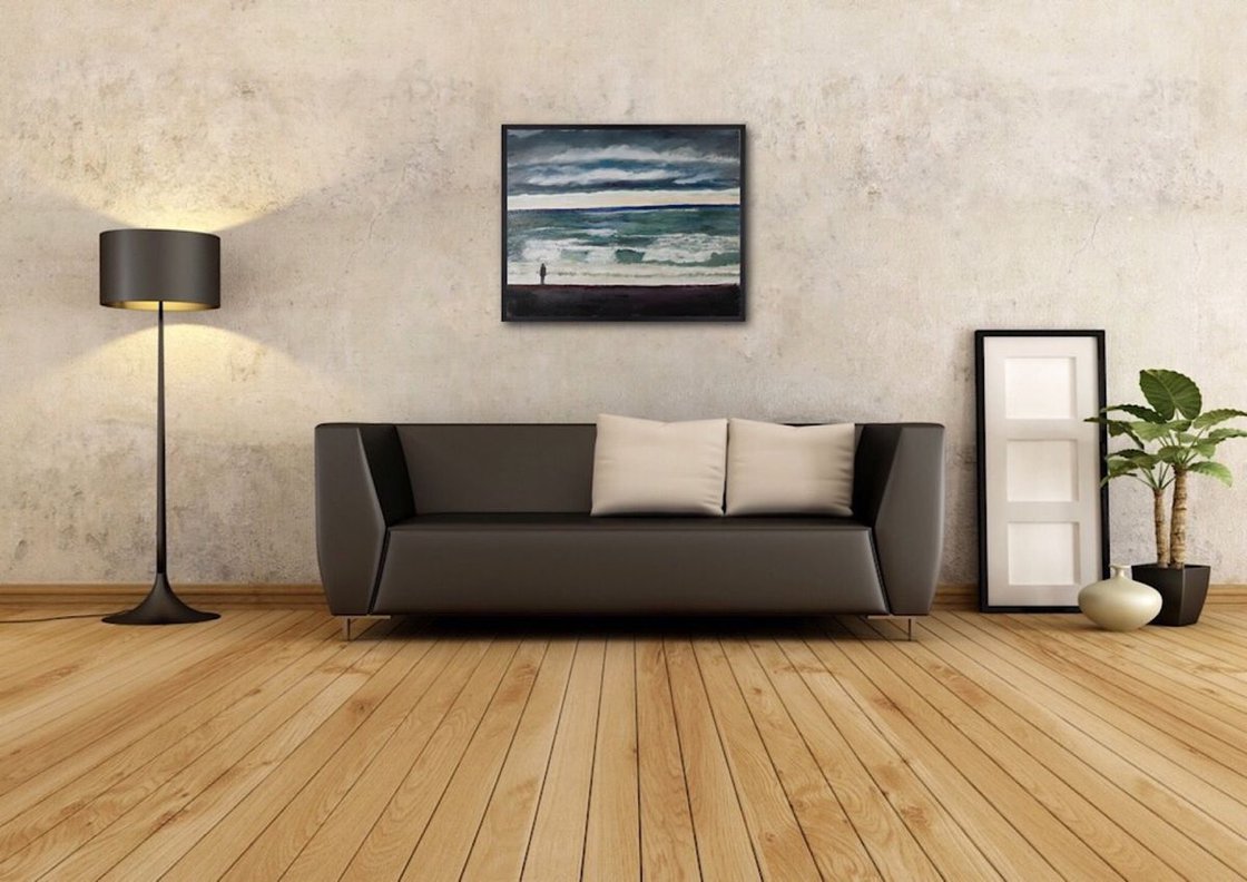 A painting titled 'The Beach by Ryan Louder' by Ryan Louder