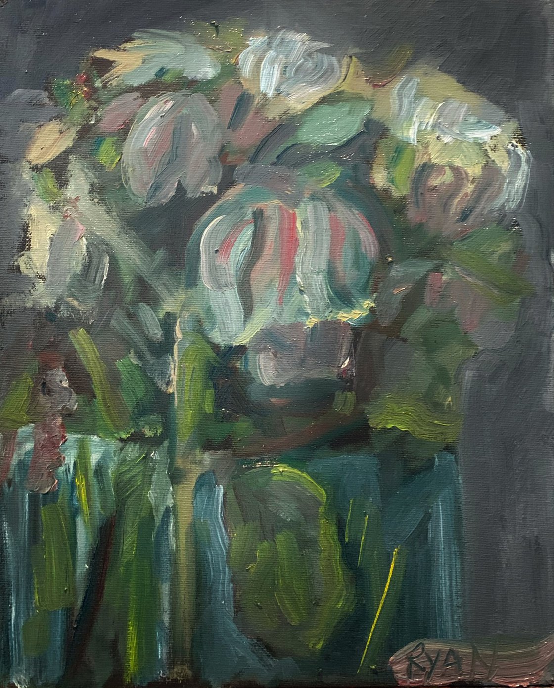 A painting titled 'Flowers no.4 by Ryan Louder' by Ryan Louder