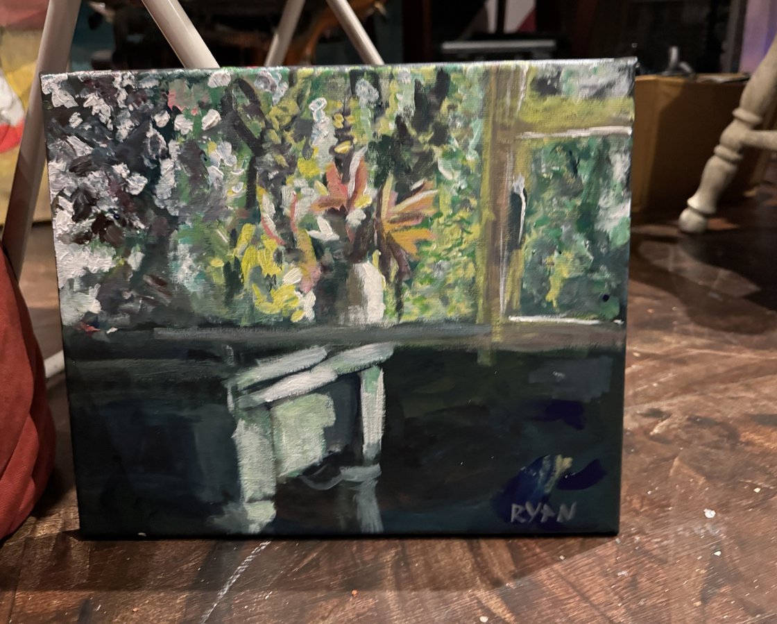 A painting titled 'By The Window by Ryan Louder' by Ryan Louder