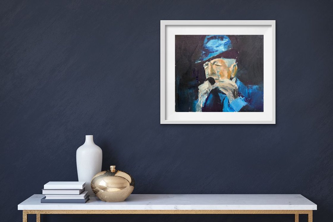 Leonard Cohen by Ryan Louder - Sold