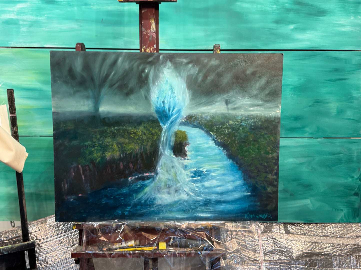 A painting titled 'Tornado by Ryan Louder' by Artworks by Ryan Louder
