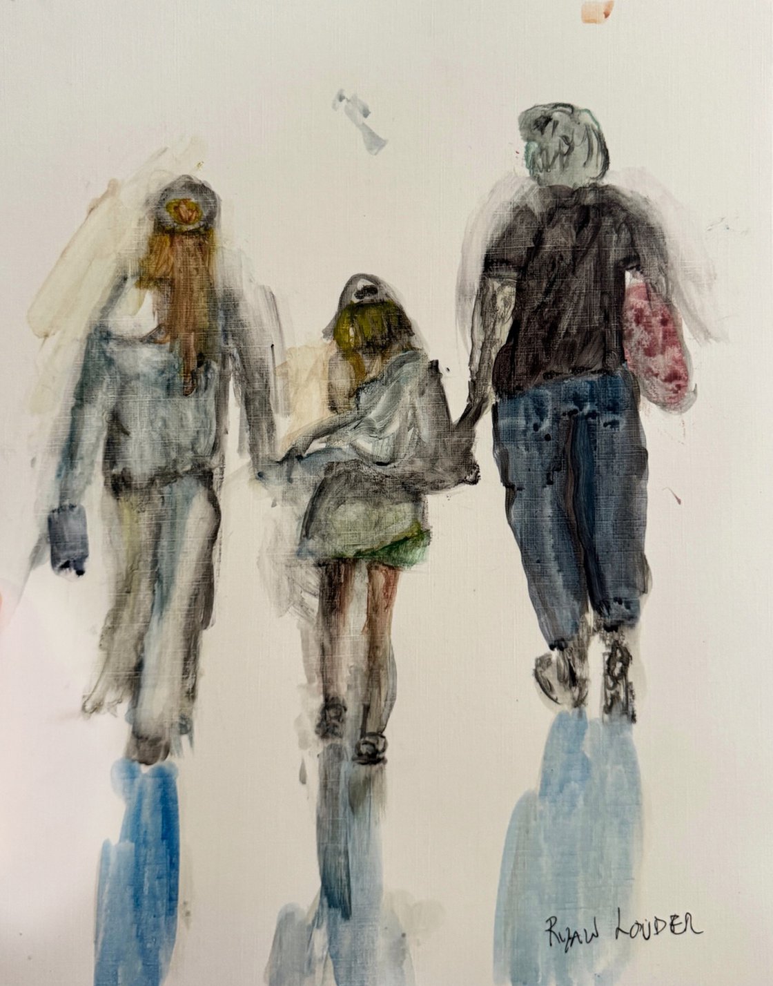 A painting titled 'Out With Granny by Ryan Louder' by Ryan Louder