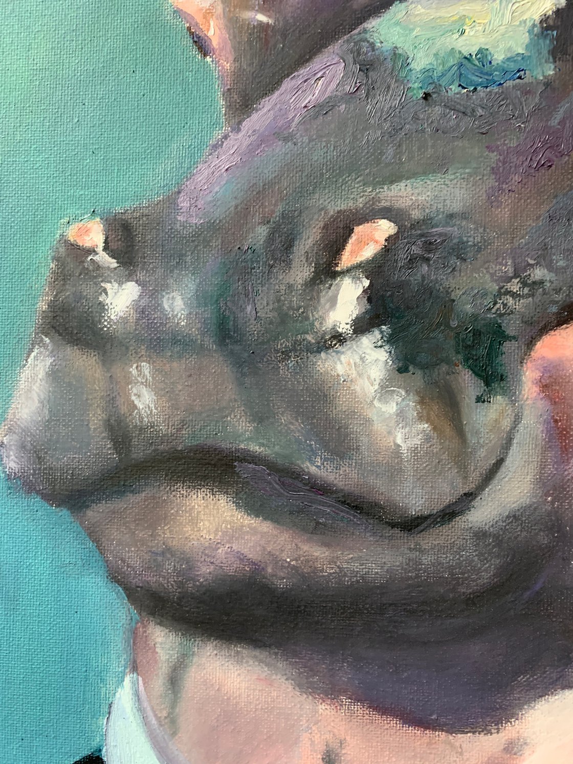 Hippo In A Tux by Ryan Louder - Sold