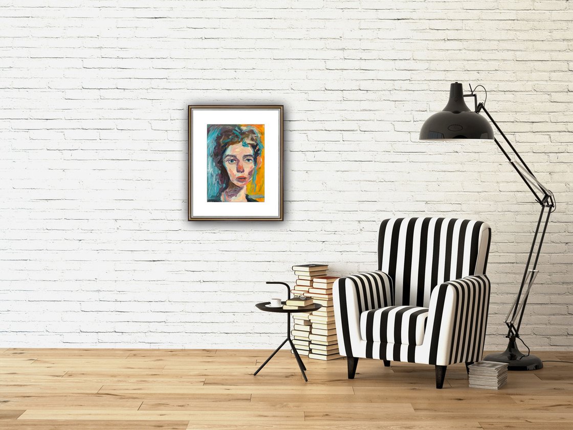 A painting titled 'Portrait Of A Young Woman 2 by Ryan Louder' by Ryan Louder