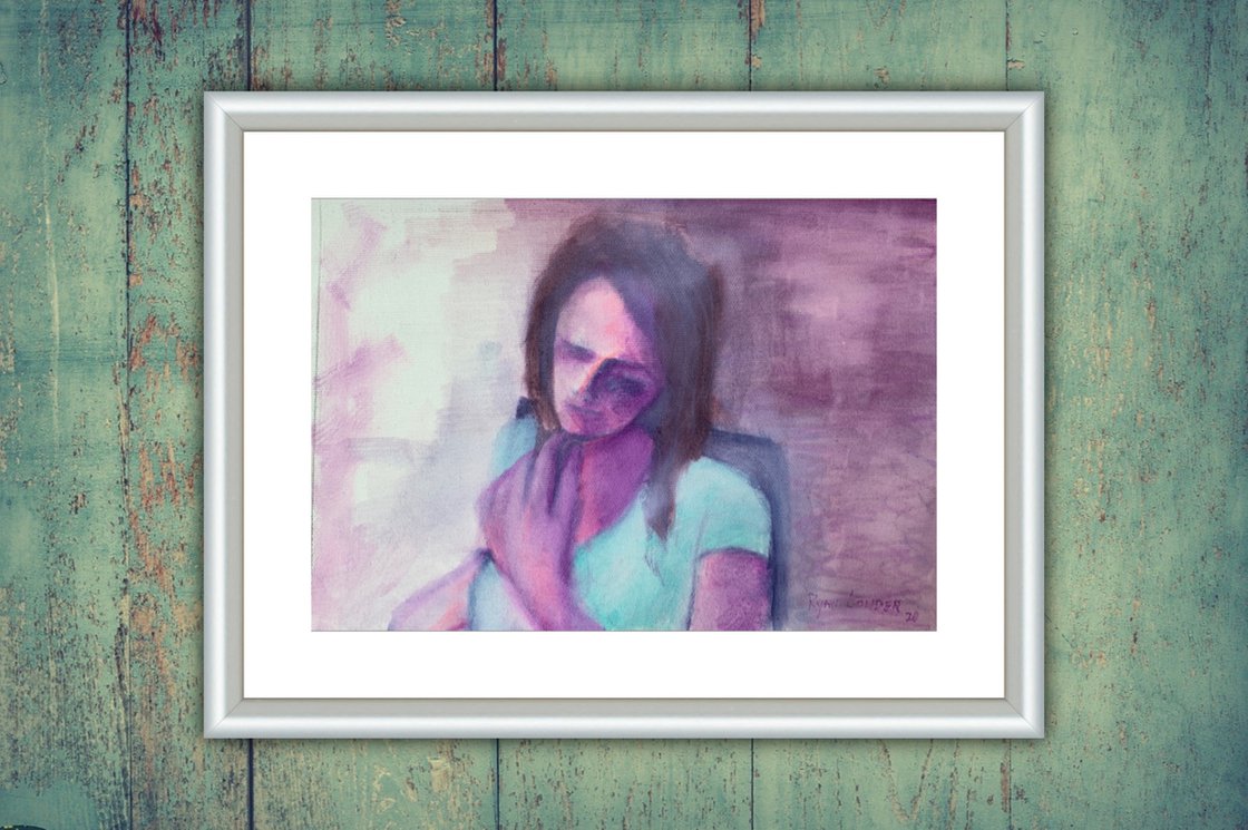 A painting titled 'Study Of Woman by Ryan Louder' by Ryan Louder
