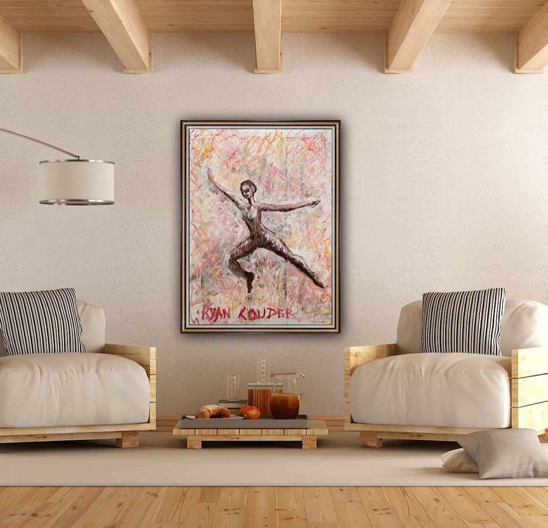 A painting titled 'Jump For Joy by Ryan Louder' by Ryan Louder