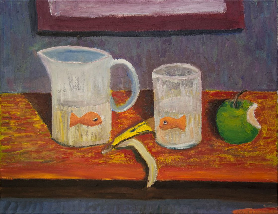 Goldfish in Glass by Ryan Louder - Sold