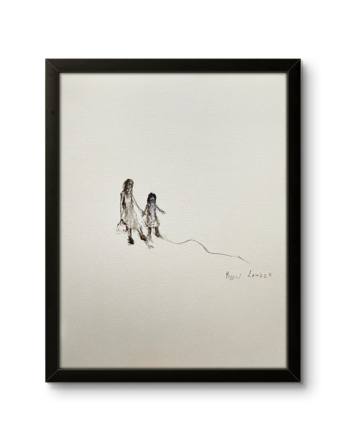 A painting titled 'Mother and Daughter by Ryan Louder' by Ryan Louder