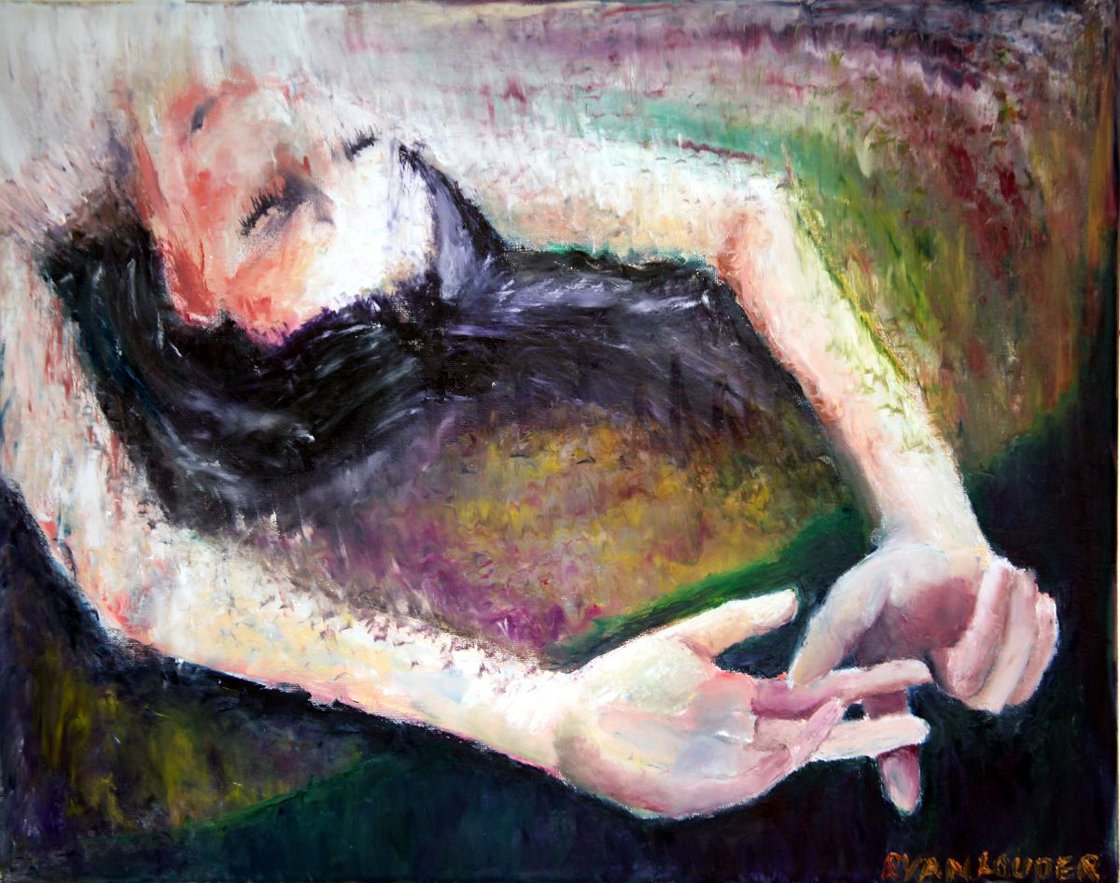 A painting titled 'The Gift by Ryan Louder' by Ryan Louder