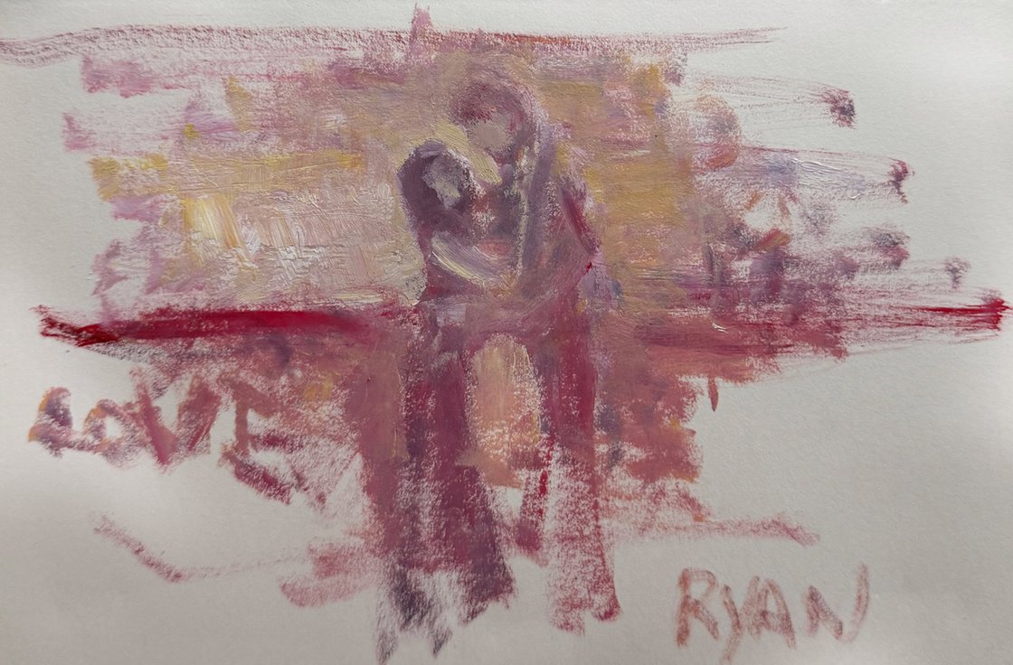 A painting titled 'Love Ryan no.1 by Ryan Louder' by Ryan Louder