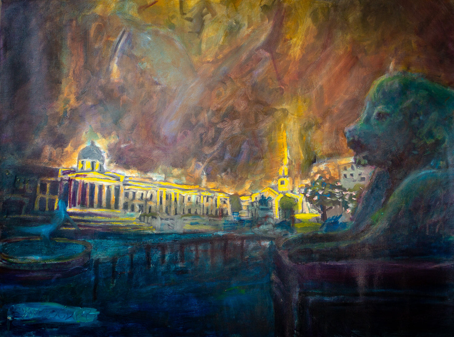 A painting titled 'The National Gallery' by London Paintings