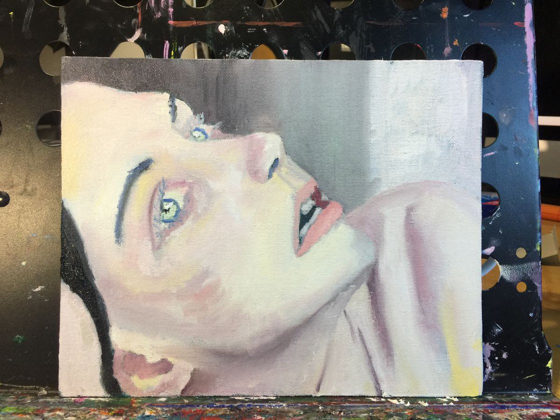 A painting titled 'Suddenly!...She saw hope....and it was beautiful by Ryan Louder' by Ryan Louder