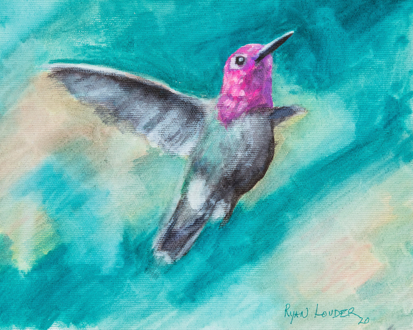 A painting titled 'Hummingbird' by London Paintings