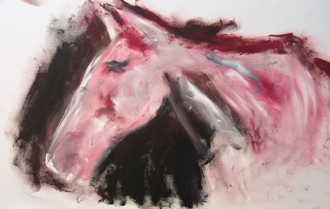 A painting titled 'Horse Sketch Study by Ryan Louder' by Ryan Louder