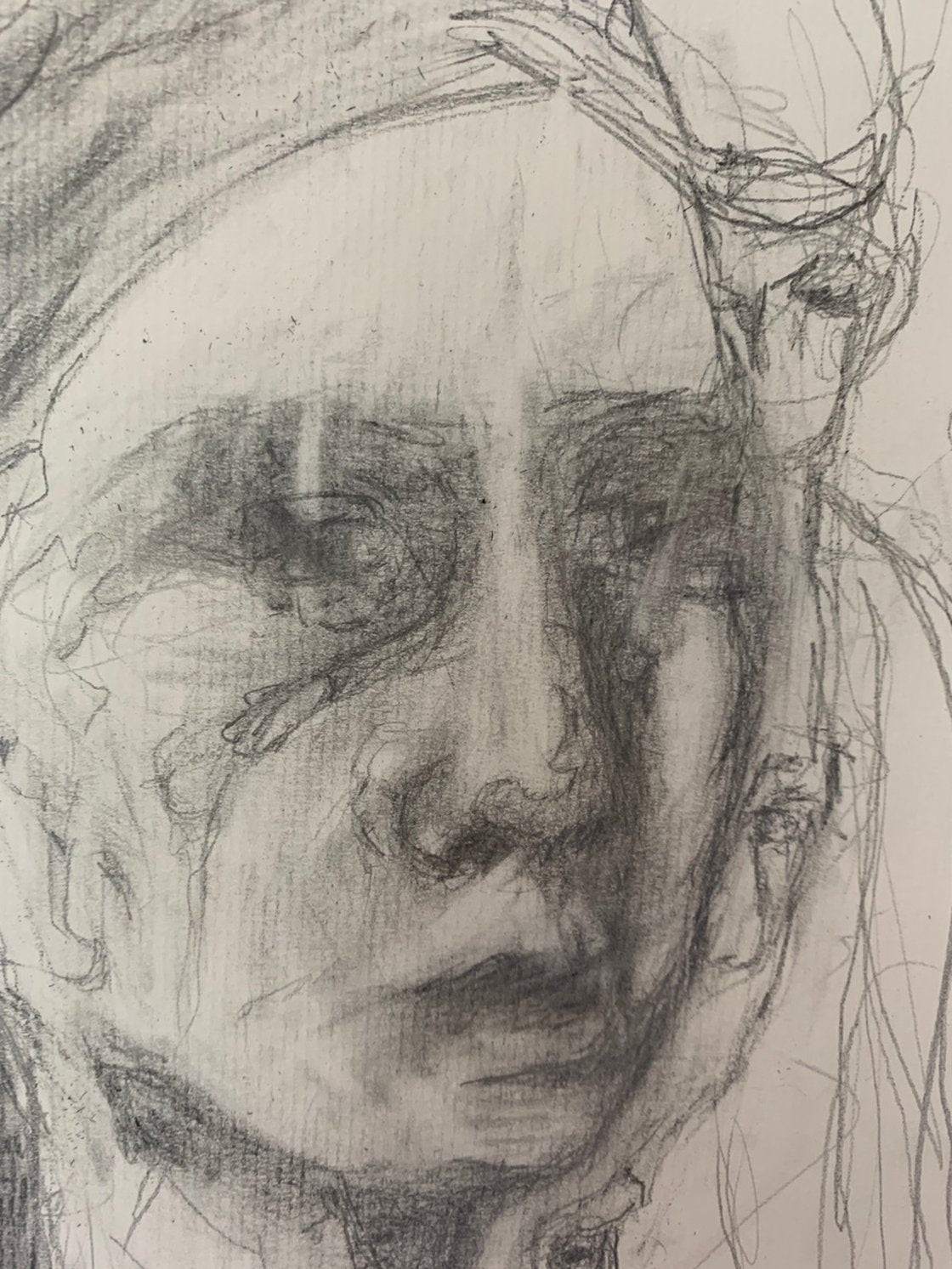 A painting titled 'Study Of Womans Face by Ryan Louder' by Ryan Louder
