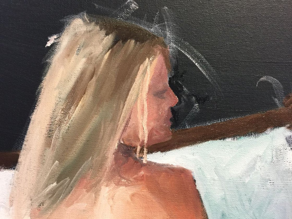 A painting titled 'Nude Back by Ryan Louder' by Ryan Louder