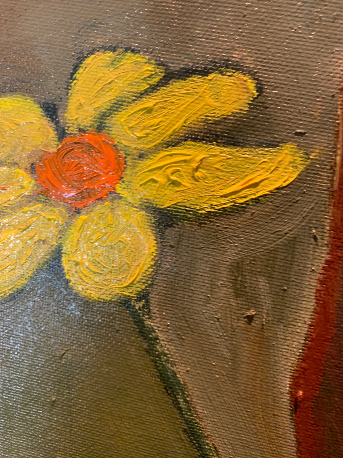 A painting titled 'Waiting For A Butterfly by Ryan Louder' by Ryan Louder