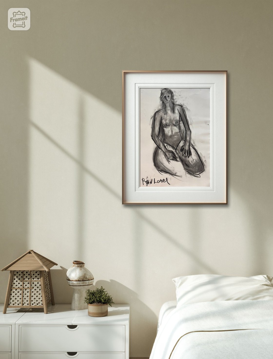 A painting titled 'Nude Study of Zomer 1 by Ryan Louder' by Ryan Louder