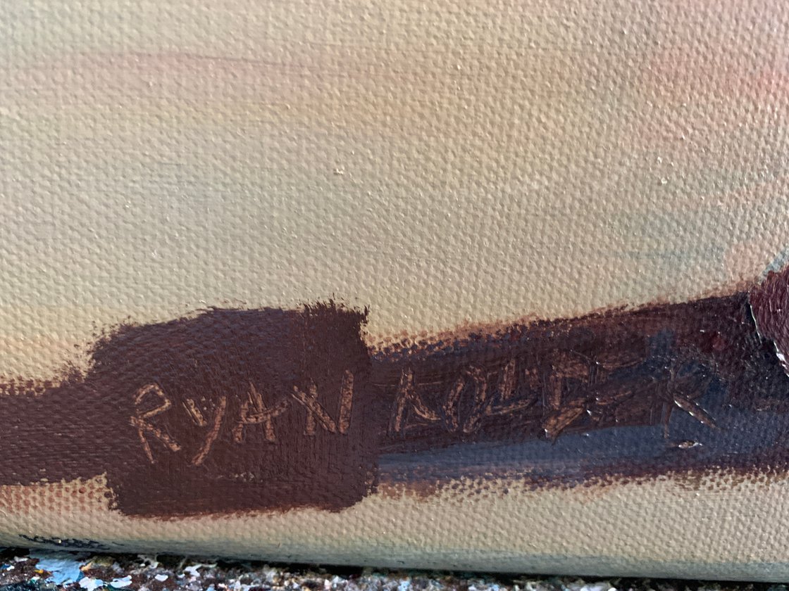 A painting titled 'Don’t Look Down Look Up! by Ryan Louder' by Ryan Louder