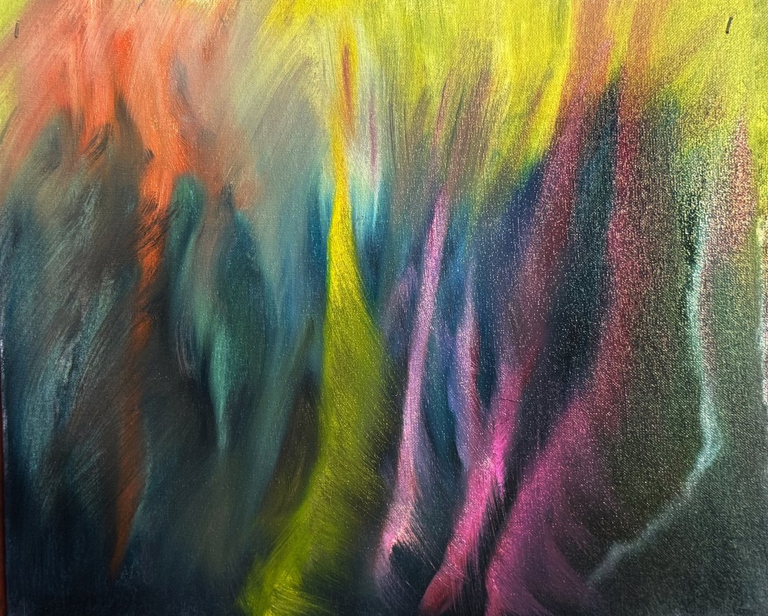 A painting titled 'Synthesia by Ryan Louder' by Ryan Louder