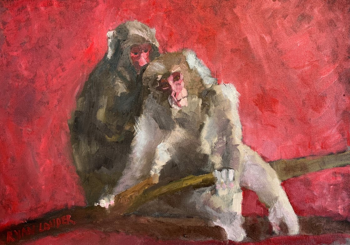 Two Monkeys by Ryan Louder - Sold