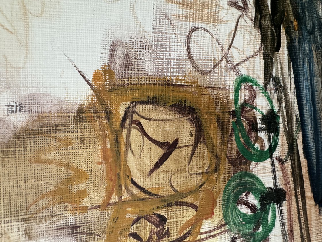 A painting titled 'When The Pigeon Flew by Ryan Louder' by Ryan Louder