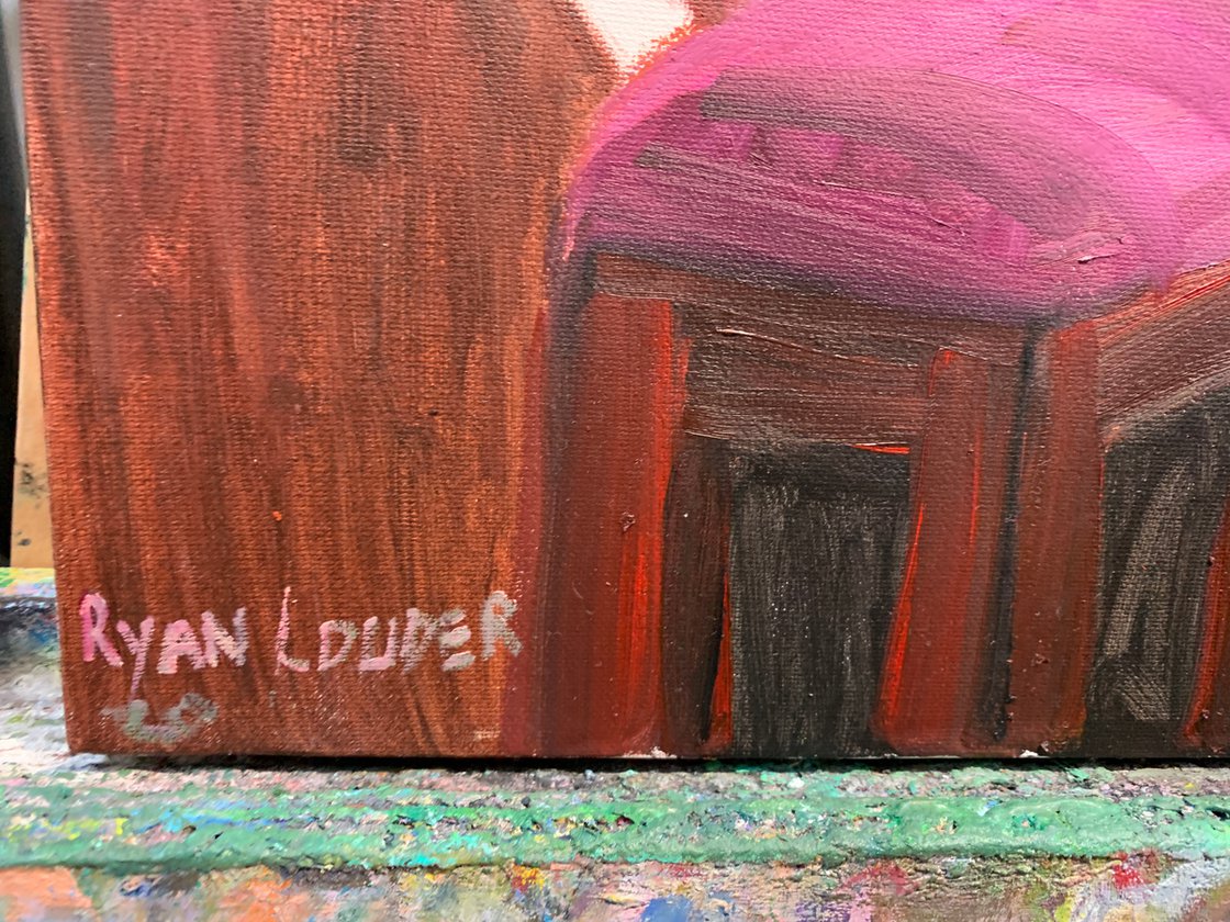 A painting titled 'Jazz Trio Oil On Canvas by Ryan Louder' by Ryan Louder