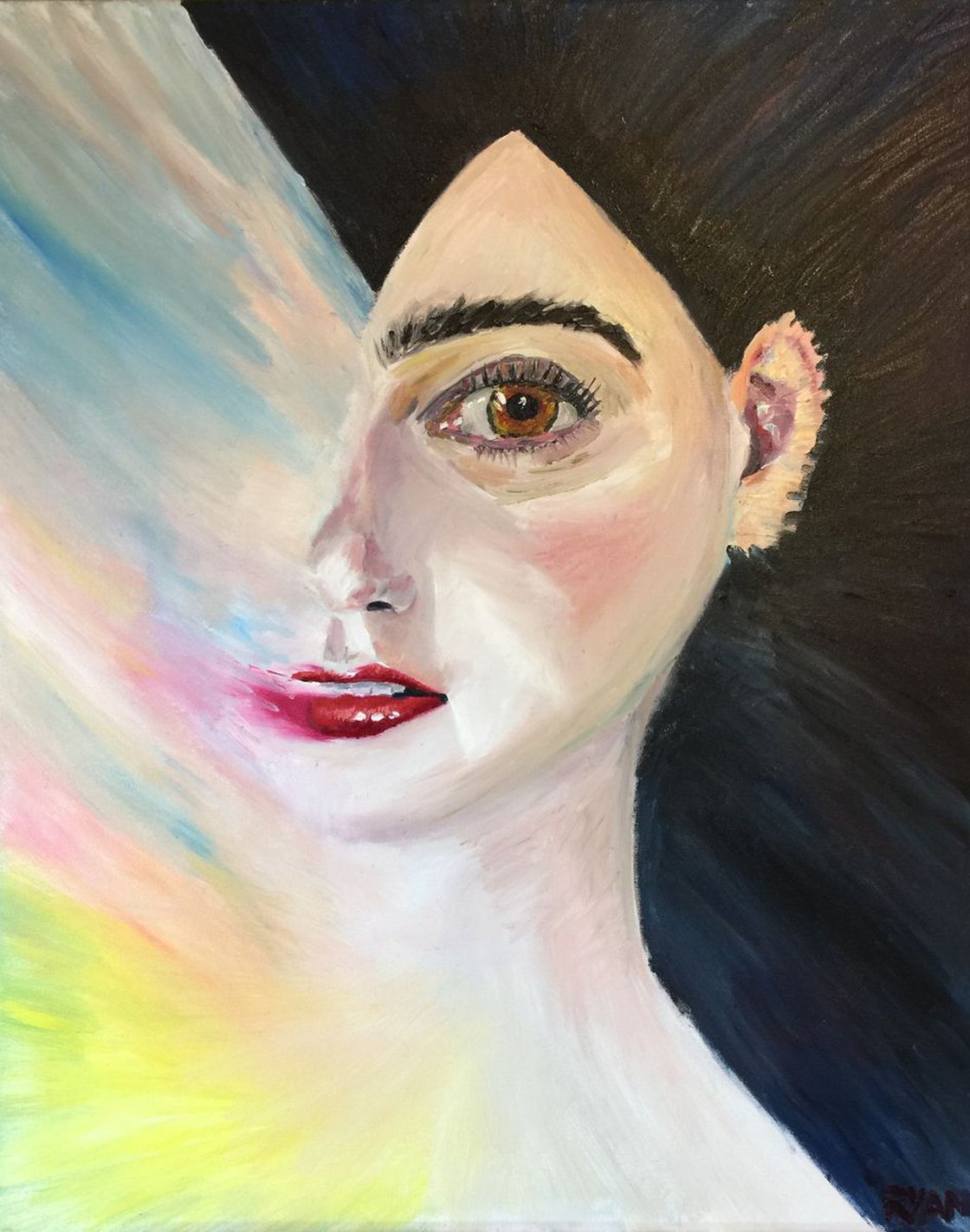 A painting titled 'Unstoppable by Ryan Louder' by Ryan Louder