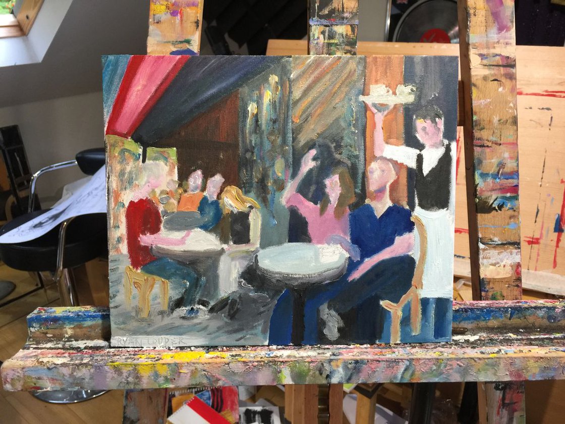 Cafe by Ryan Louder - Sold
